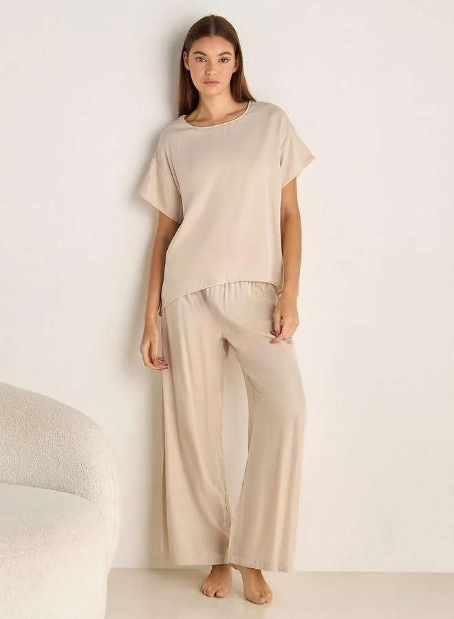 Splash FAV Pyjama Set Top and Pants Satin